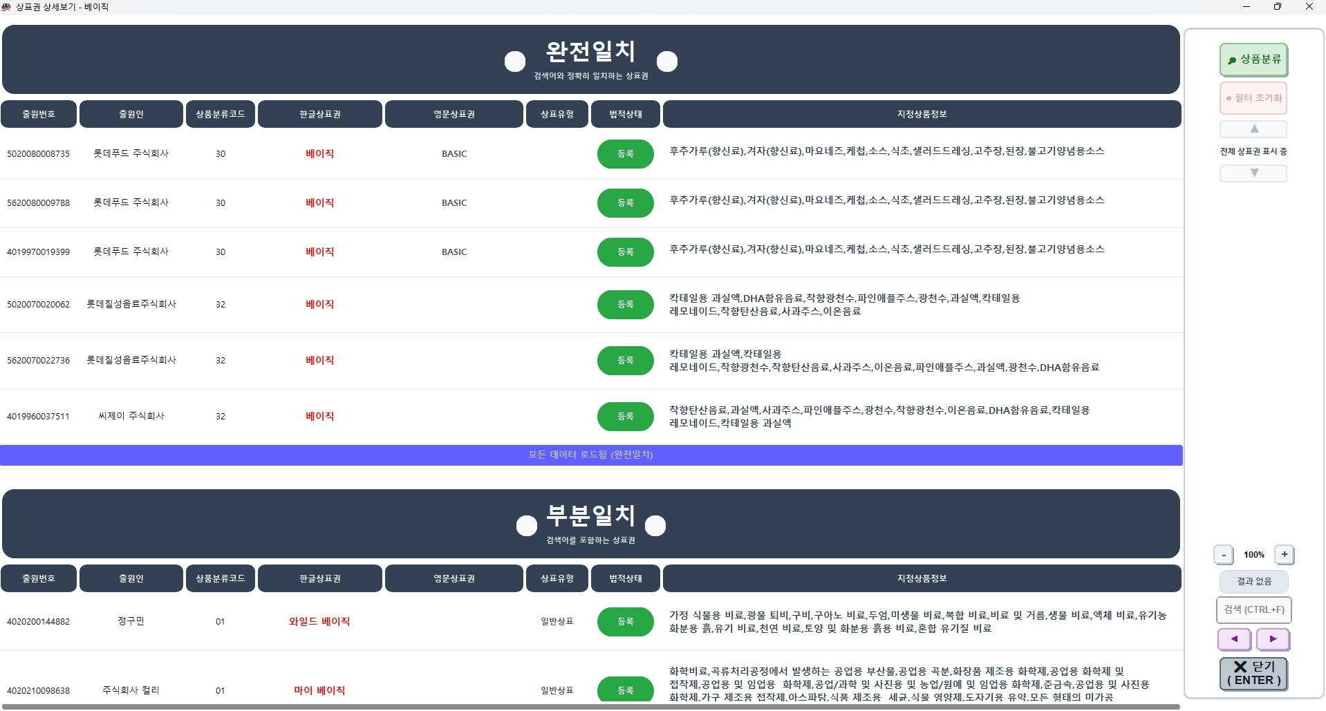 권리 정보 분석 메인 뷰
